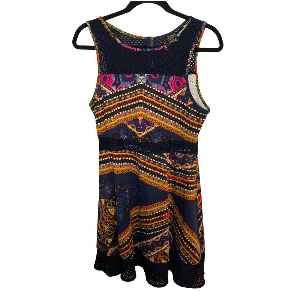 Fire Los Angeles Bright Patchwork Dress